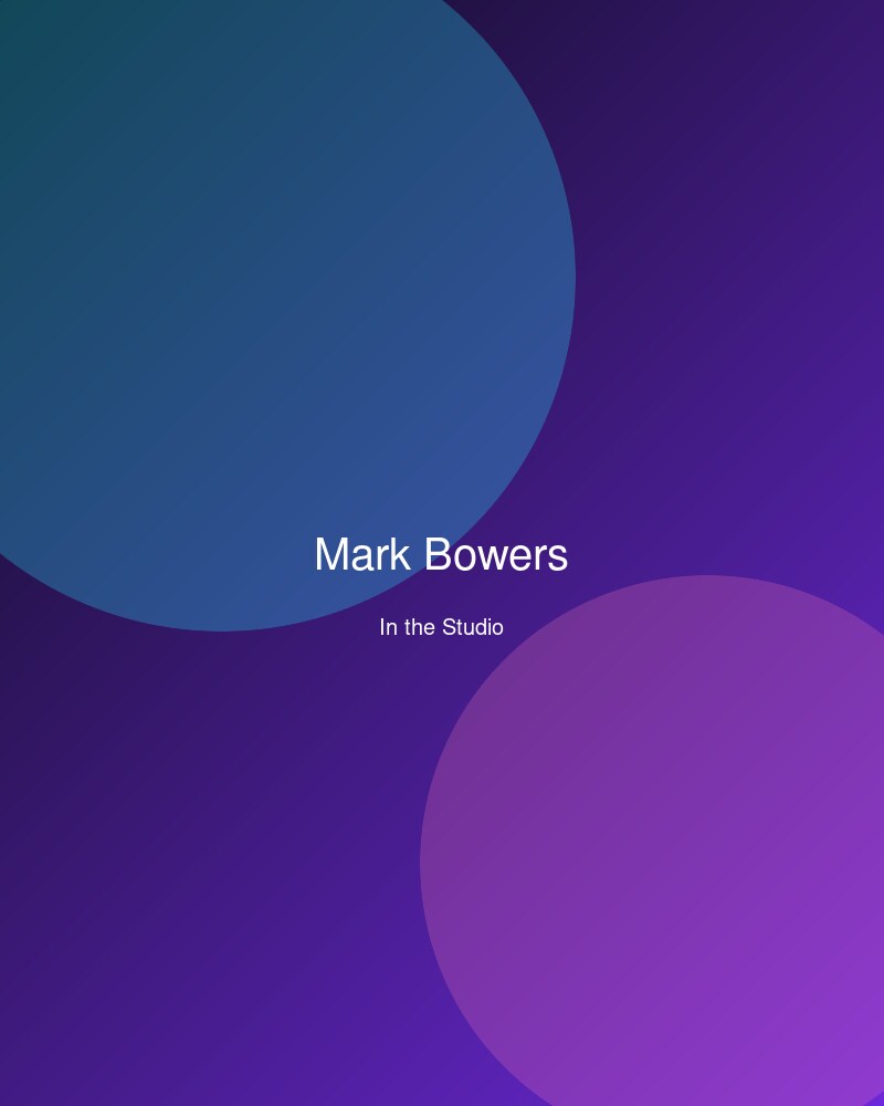 Mark Bowers in studio